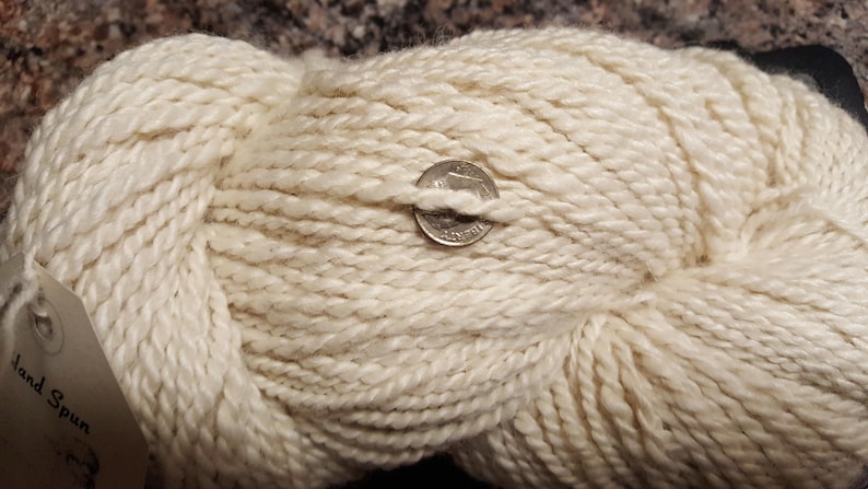 huacaya,white Knight/'s Handspun Yarn,100/% alpaca