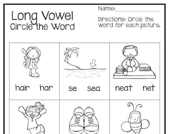 long vowel words etsy