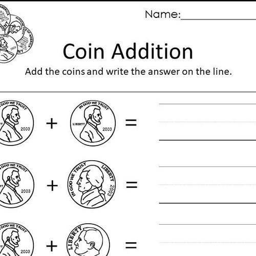 20 Printable Count and Add the Money Worksheets. Kdg.2nd ...