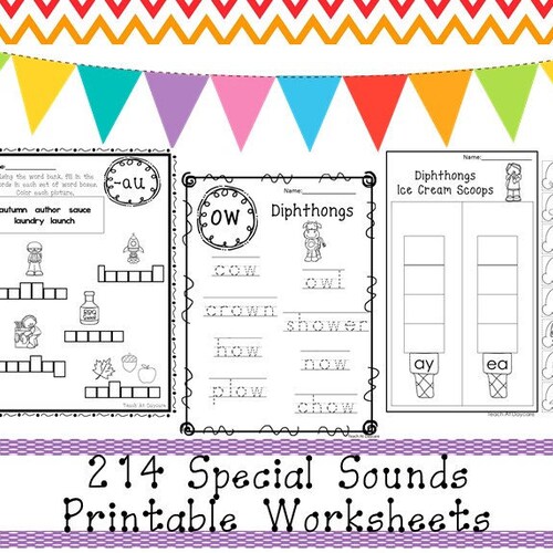 214 Special Sounds Worksheets Download. 1st-3rd Grade Phonics ...