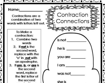 Contractions Etsy