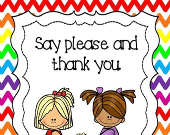 Preschool Manners | Etsy