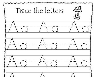 26 Printable Trace the Alphabet Worksheets. Preschool-KDG Phonics.