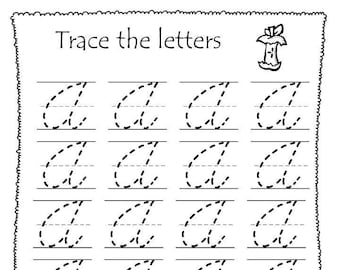 26 Printable Cursive Trace the Alphabet Worksheets. 1st-4th | Etsy