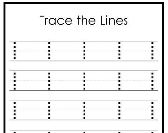 16 Printable Beginning Tracing Trace the Lines Worksheets.