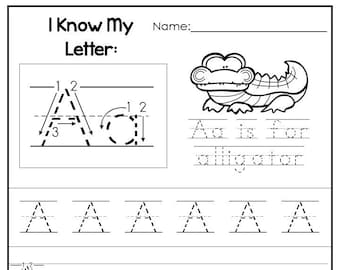 26 Printable Alphabet I Know My Letters Worksheets. Preschool-KDG Phonics.