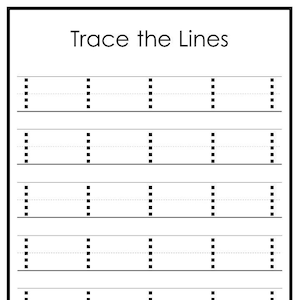 16 Printable Beginning Tracing Trace the Lines Worksheets.