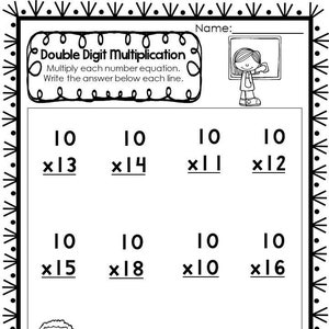 35 Double Digit Multiplication Worksheets.