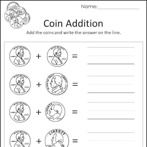 20 Printable Count and Add the Money Worksheets. Kdg.2nd ...