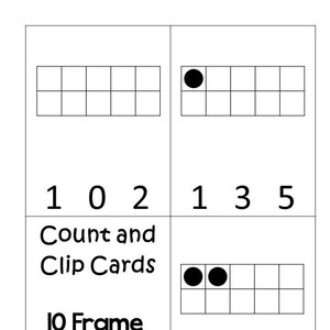 6 Contagem de matemática mental para impressão e jogos de cartas com clipes. Atividade matemática da pré-escola-1ª série.