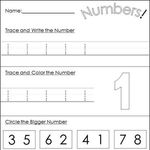 40 números para impressão 1-20 planilhas práticas. Números e matemática pré-escolar-KDG.