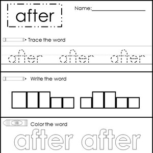 41 Printable Dolch 1st Grade Word Work Worksheets. 1st Grade Handwriting and Spelling.