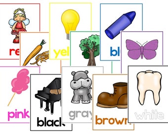 26 Printable Alphabet Flash Cards. Full color flash cards. | Etsy