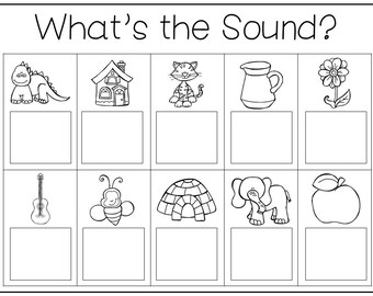 10 Printable Beginning Sounds Worksheets. Preschool-1st Grade | Etsy
