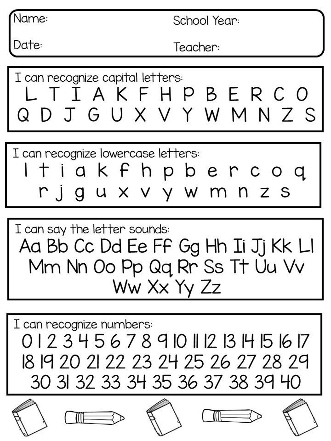 Printable Kindergarten Assessment Worksheets Etsy printable-kindergarten-assessment-worksheets-etsy