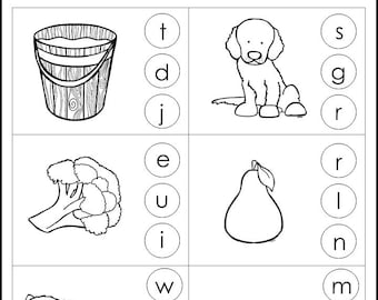 10 printable ending sounds worksheets preschool 1st grade etsy
