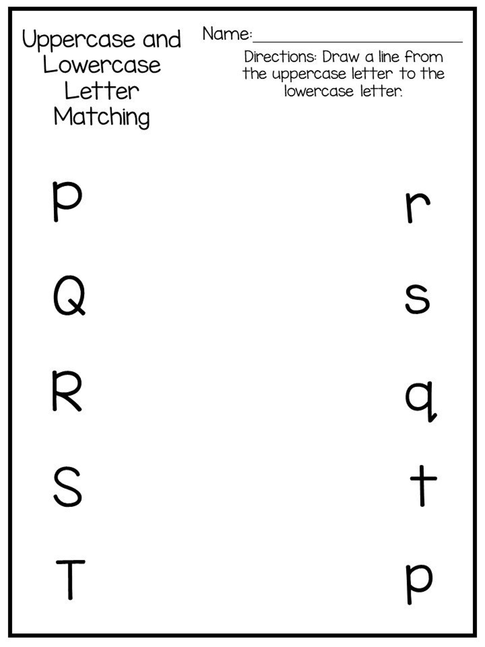 9 Printable Preschool Alphabet Worksheets. Letter Recognition | Etsy