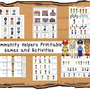 30 Community Helpers Preschool Games and Activities Download. Printable Educational Games and Activities in PDF files.