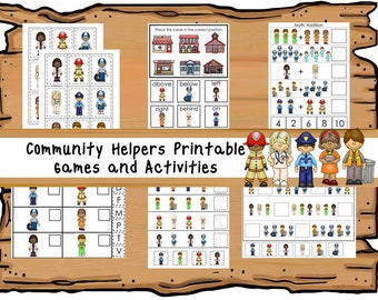 30 Community Helpers Preschool Games and Activities Download. Printable Educational Games and Activities in PDF files.