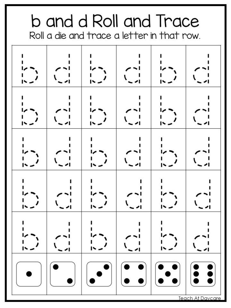 40 No Prep B And D Letter Reversal Worksheets And Activities Etsy