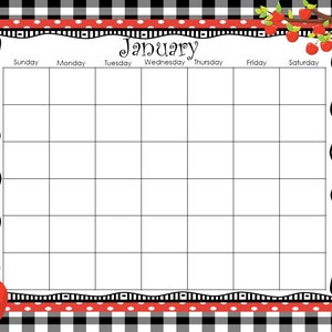 12 Printable Blank Apple Themed Monthly Calendars. Preschool and ...