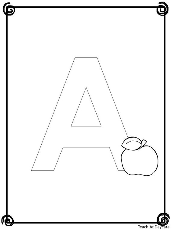 27 printable alphabet coloring book worksheets preschool kdg etsy australia