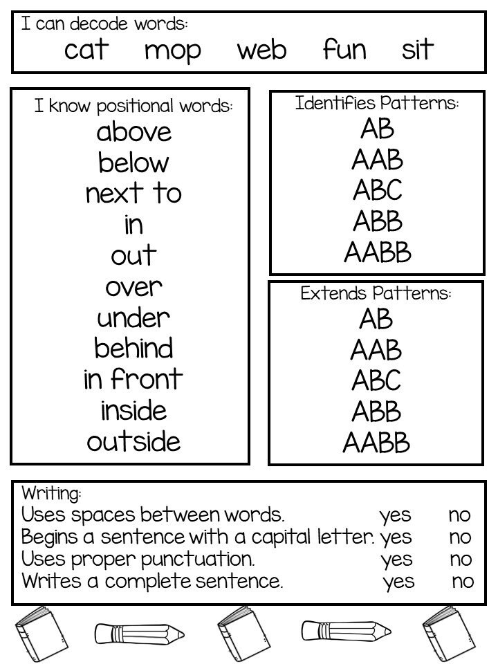 Printable Kindergarten Assessment Worksheets. | Etsy