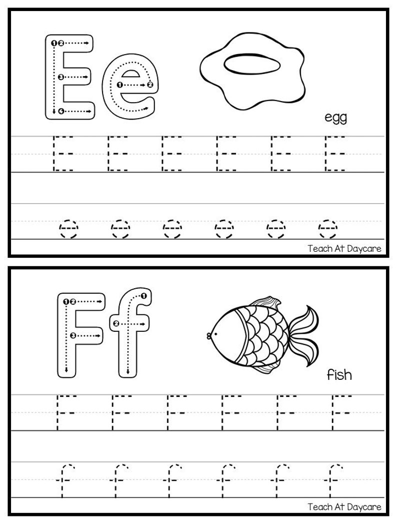 26 ABC Phonics-traceerkaarten. Handschrift en klanken voor kleuter en kleuterschool. afbeelding 3