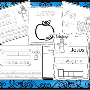 250 Bible Learning Worksheets Download. Preschool-Kindergarten. Bible Study Worksheets in PDF files. image 1