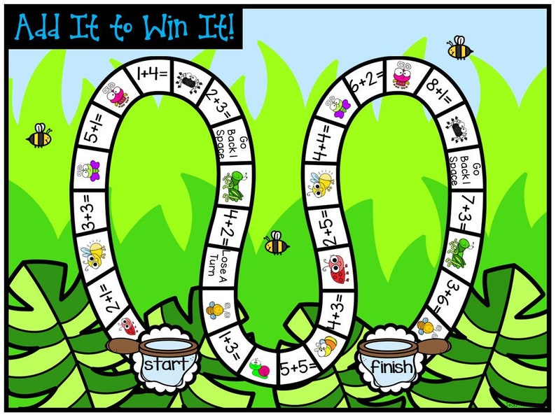 10 Printable Bugs Themed Kindergarten Math Center Games and Activities ...