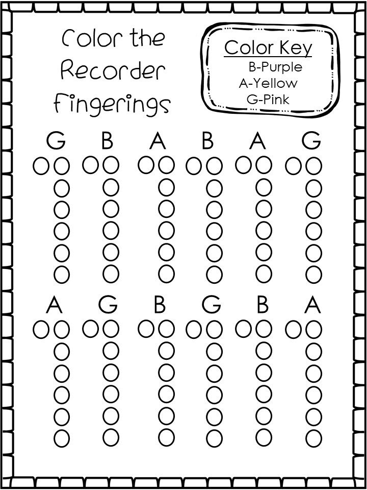 11 B A G Recorder Worksheets. Music Appreciation and Etsy Canada