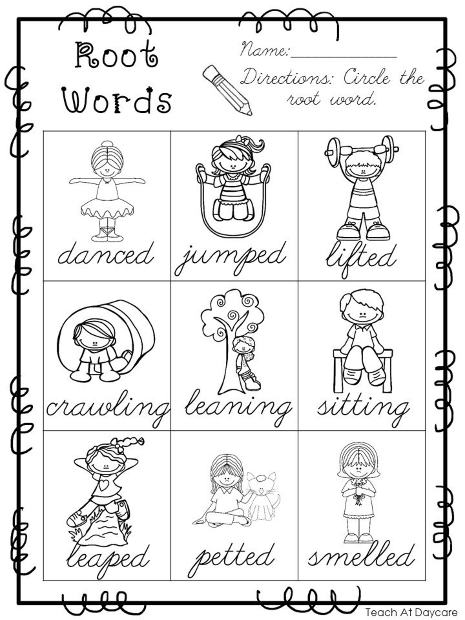 10 Printable Cursive Root Words Worksheets. 1st-3rd Grade ELA ...