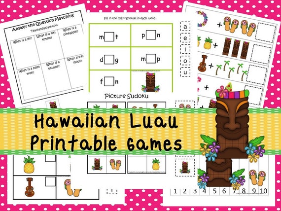 30 hawaiian luau games download games and activities in pdf etsy