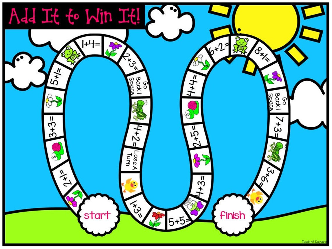 10 Printable Spring Themed Kindergarten Math Center Games and ...