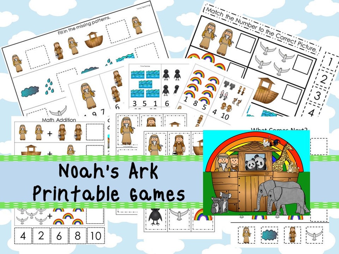 30 Noah's Ark Games Download. Games and Activities in PDF Files. Etsy