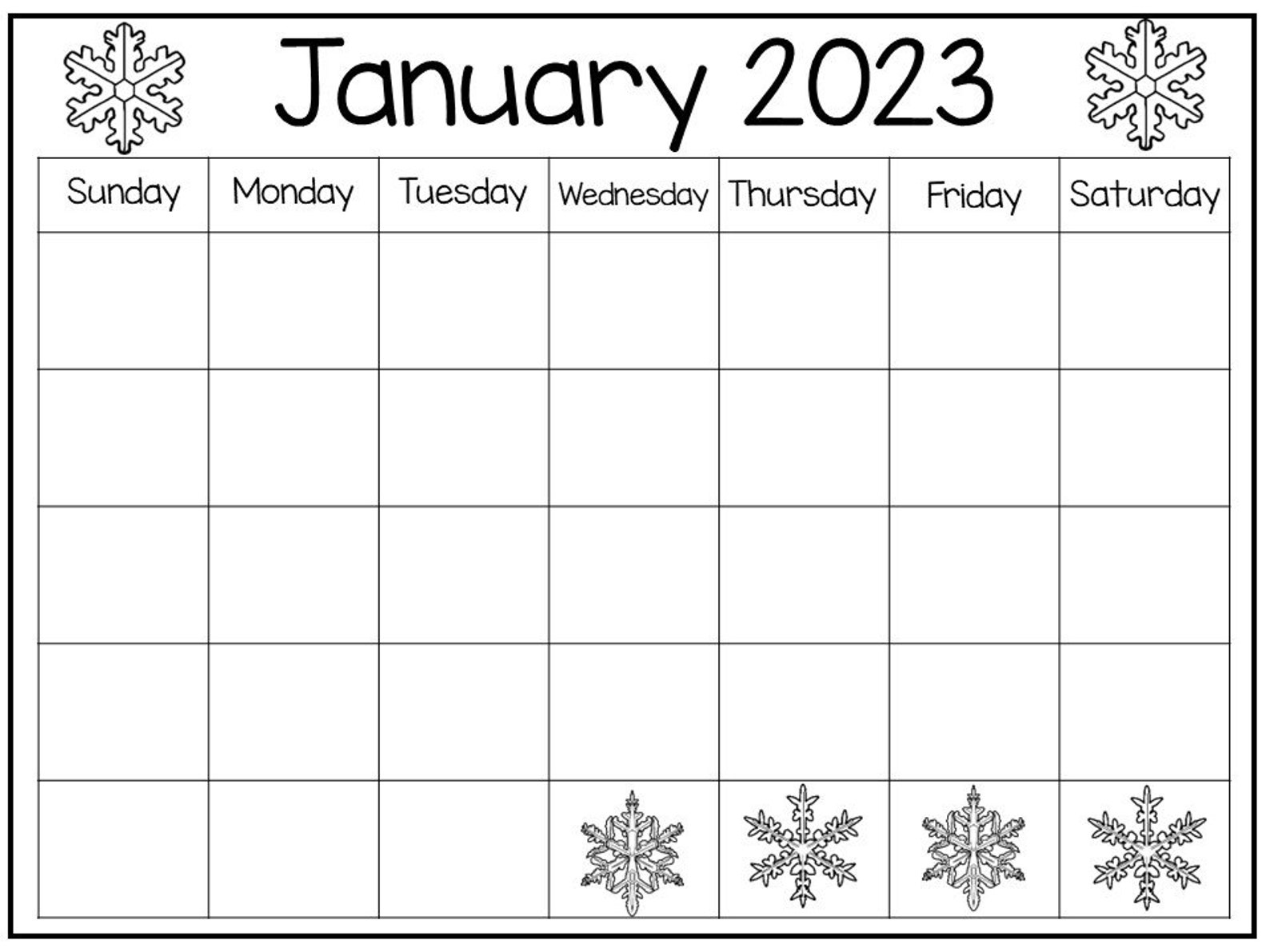 30 Tracing and Blank Themed 2023 Calendars. Preschool Etsy