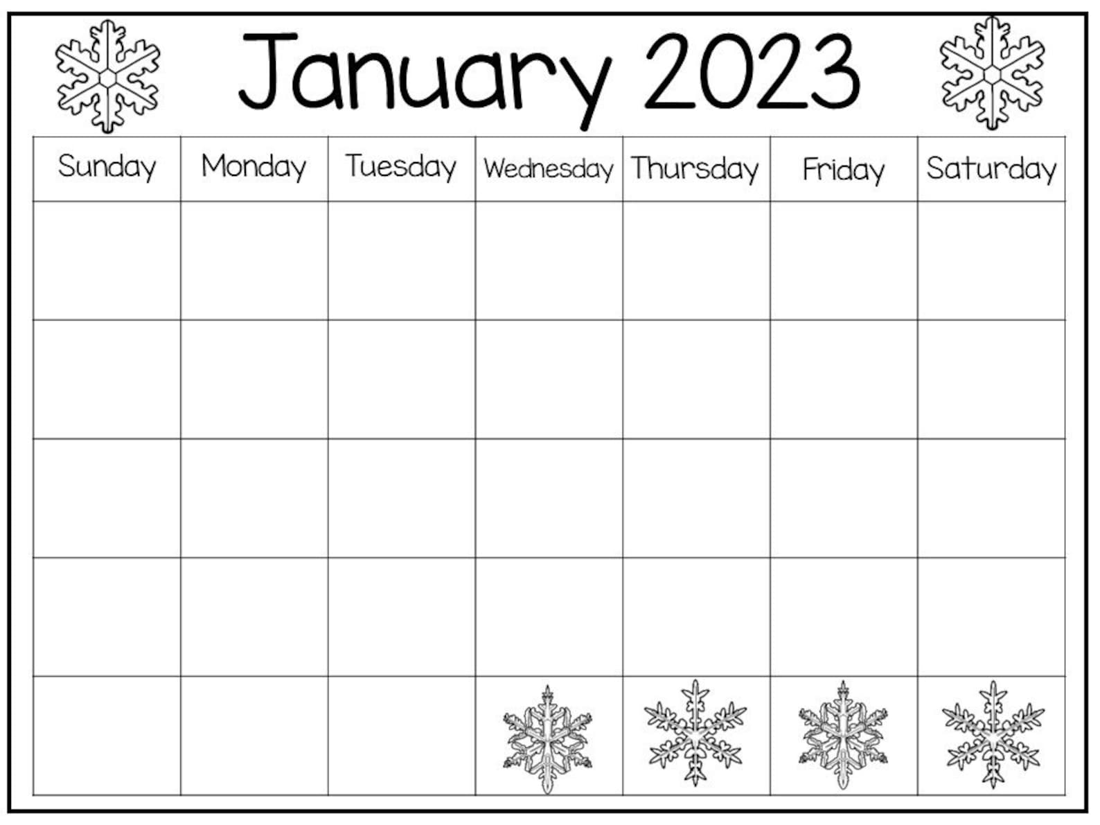 30 Tracing and Blank Themed 2023 Calendars. Preschool Etsy