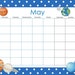 12 Printable Blank Themed Monthly Calendars. Preschool and Elementary ...
