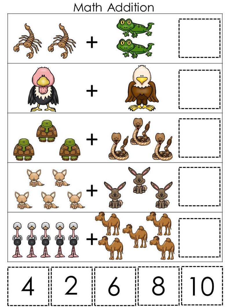 30 Desert Animals Preschool Educational Learning Games | Etsy