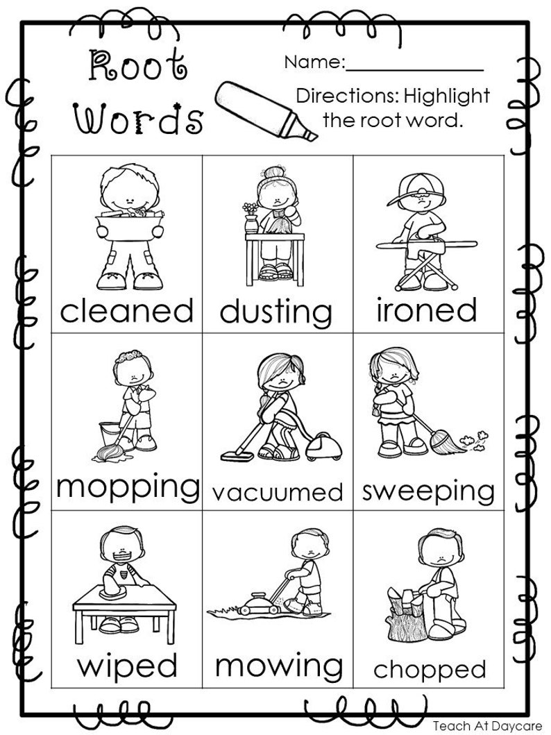 10 Printable Root Words Worksheets. 1st-3rd Grade ELA | Etsy