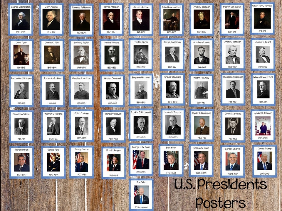 46 U S Presidents Classroom Posters And Wall Charts U vrogue.co