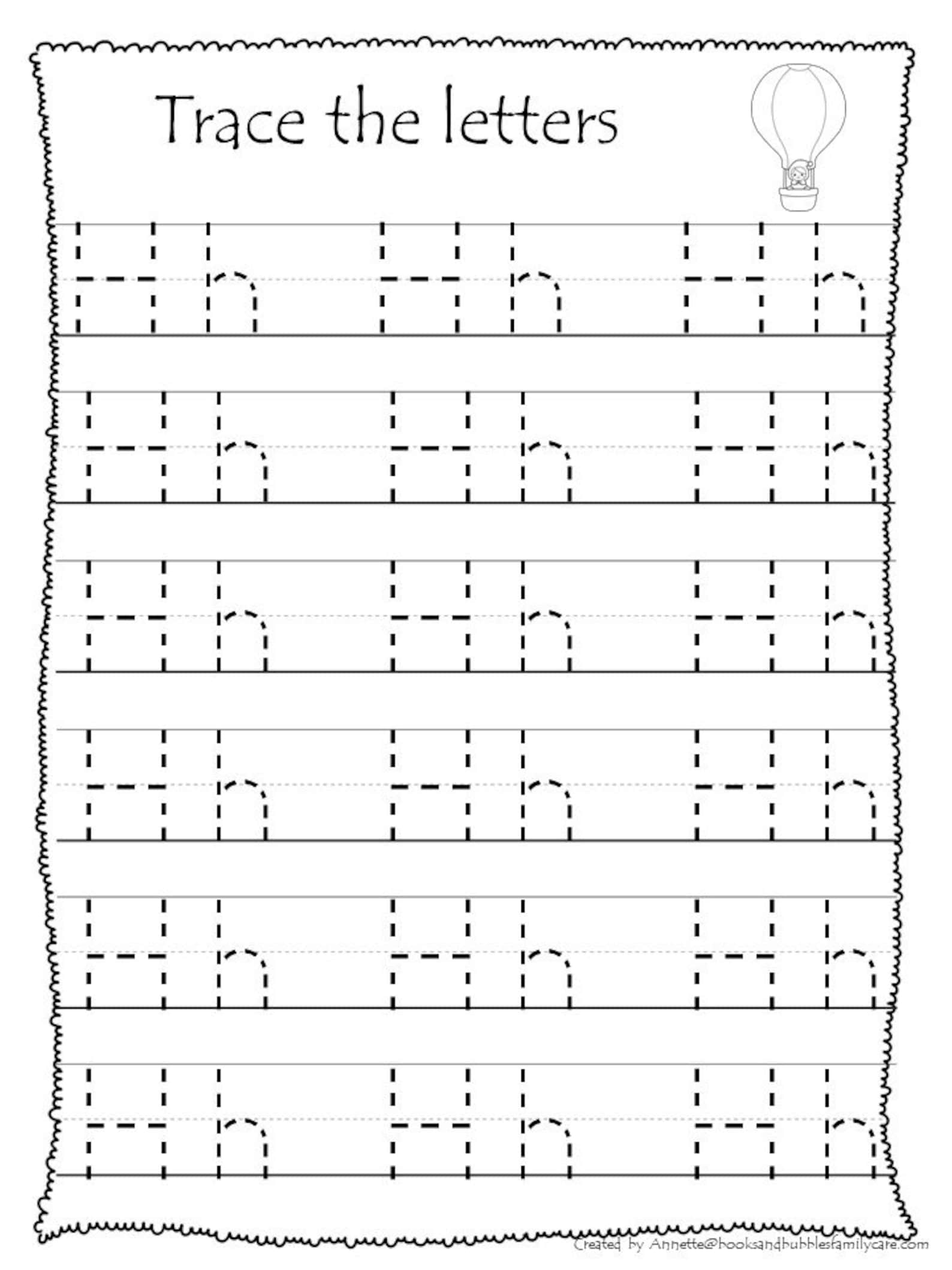 26 Printable Trace the Alphabet Worksheets. Preschool-KDG | Etsy