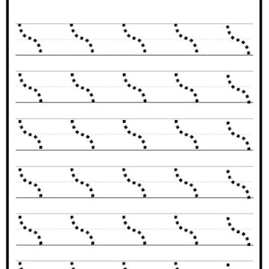 16 Printable Beginning Tracing Trace the Lines Worksheets. - Etsy