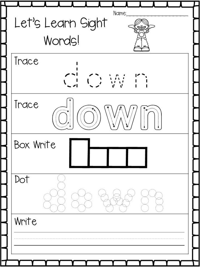 40 Printable Let's Learn Sight Words Dolch Pre-primer | Etsy UK