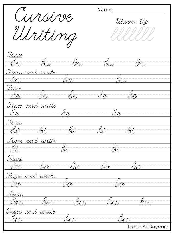 21 Cursive Handwriting Worksheets. Consonant and Vowel Tracing | Etsy