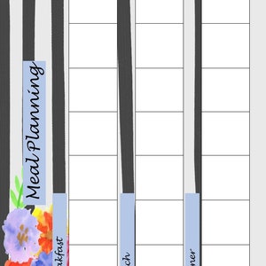 Printable Floral Homeschool Planner. Lesson plans, schedules, calendars, notes, field trips, and meal planning. image 9