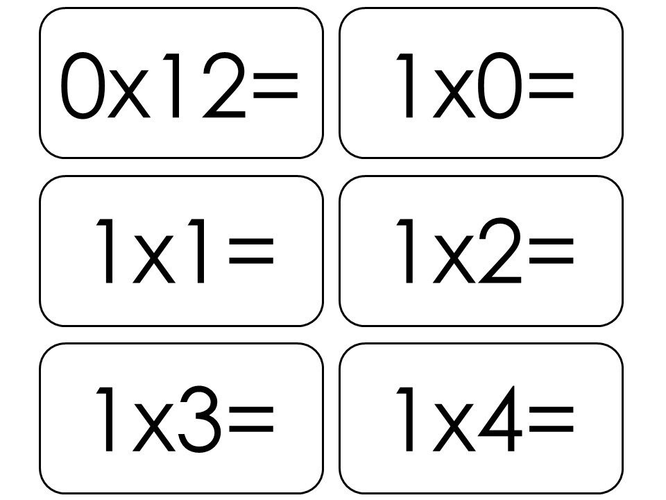 169 Printable Multiplication Flashcards. Facts 0-12. 1st Grade - Etsy ...