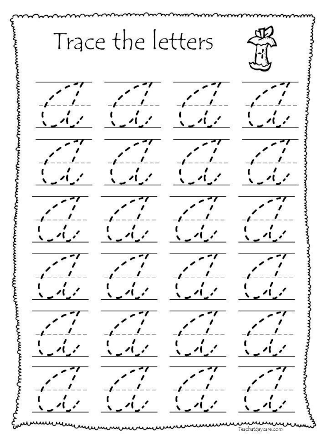 26 Printable Uppercase Cursive Trace the Alphabet Worksheets. 1st-4th ...