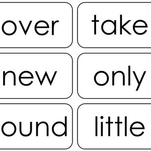 100 Flashcards imprimables Fry's Second Hundred Sight Word. Mots à vue de 1ère à 2ème année. Flashcards de mots à haute fréquence.