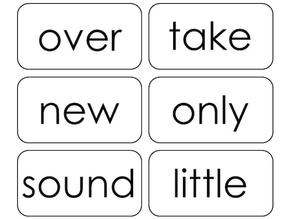 Fry's Second 100 Sight Word Flashcards, Printable 1st-2nd Grade (PDF) - Etsy